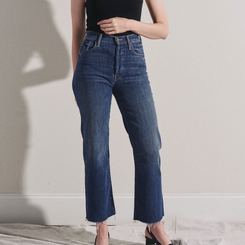 MOTHER denim the rambler ankle fray on duty